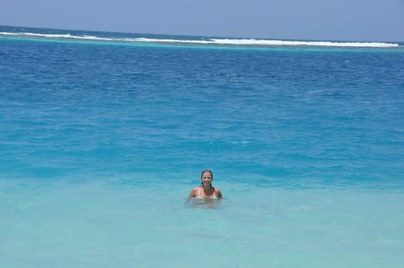 Nadando no incrível mar de Cayo Sombrero, no Parque Nacional Morrocoy, na Venezuela